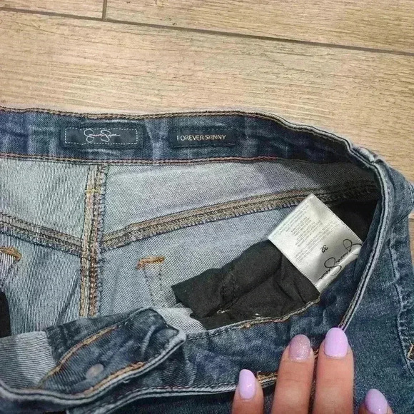 Jessica Simpson Forever Skinny Blue Jeans Size 32 Women's Dark Wash Ankle Jeans - Picture 5 of 7